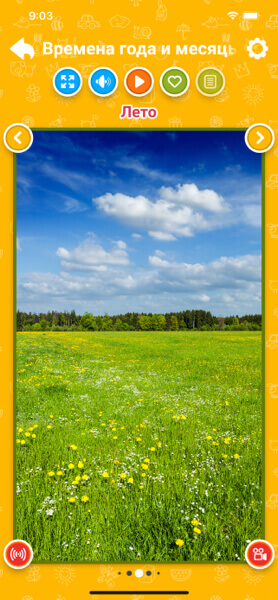 Времена года и месяцы для детей